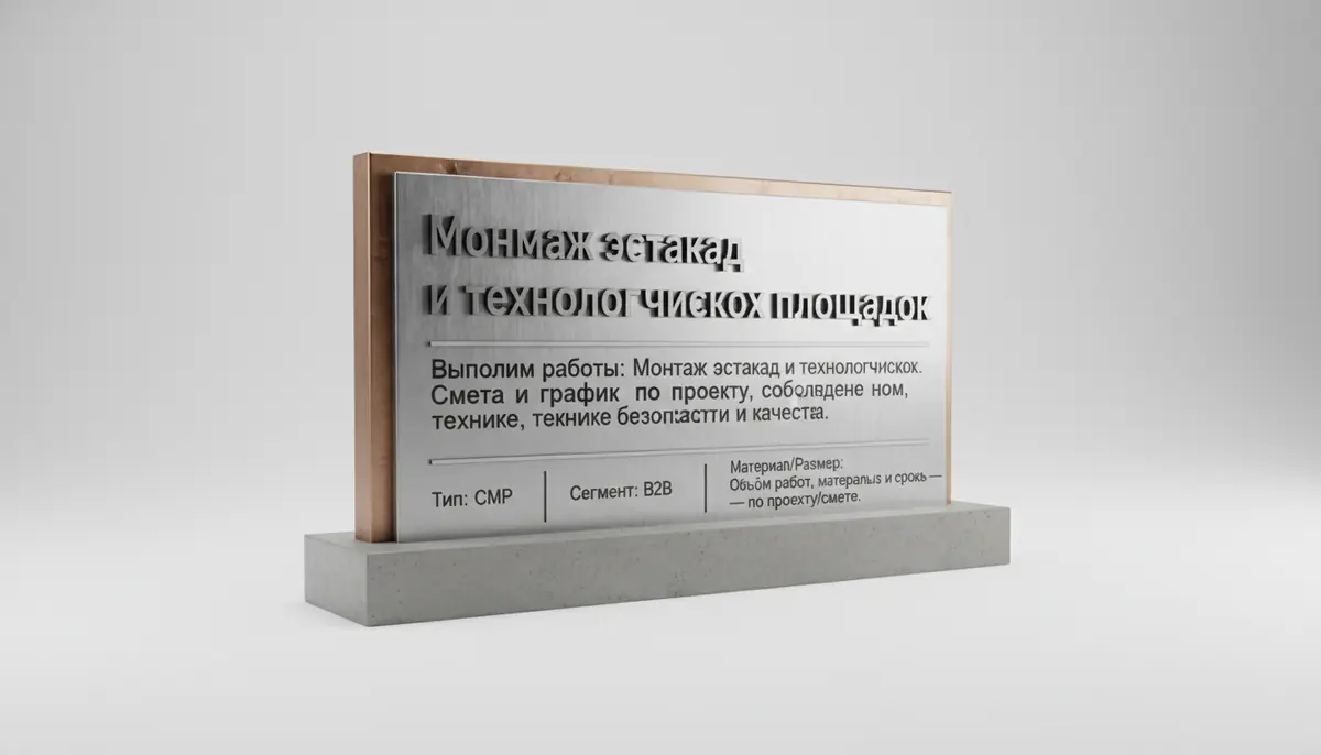 Estakadalar va texnologik maydonchalarni montaj qilish