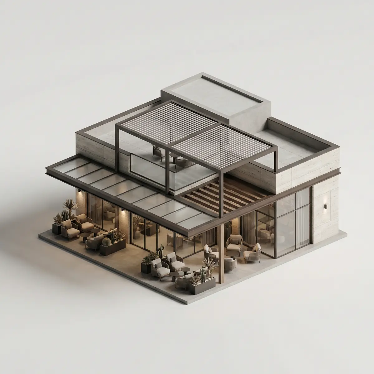 Tijorat binosi uchun navs va pergolalar Toshkentda