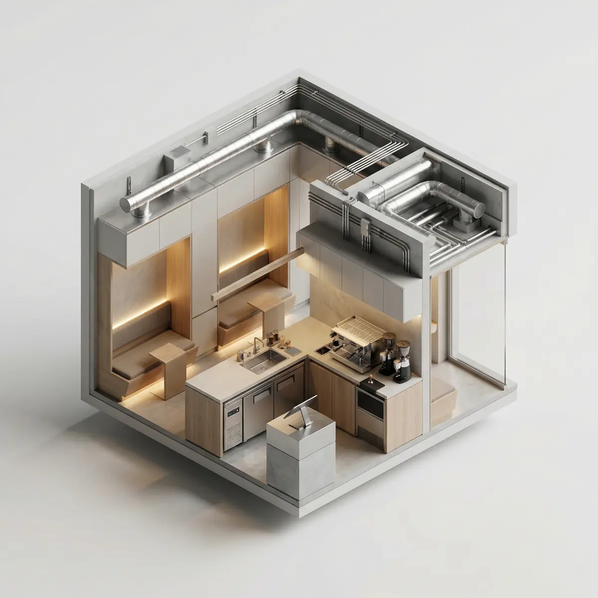 Qahvaxona uchun muhandislik jihozlash Toshkentda