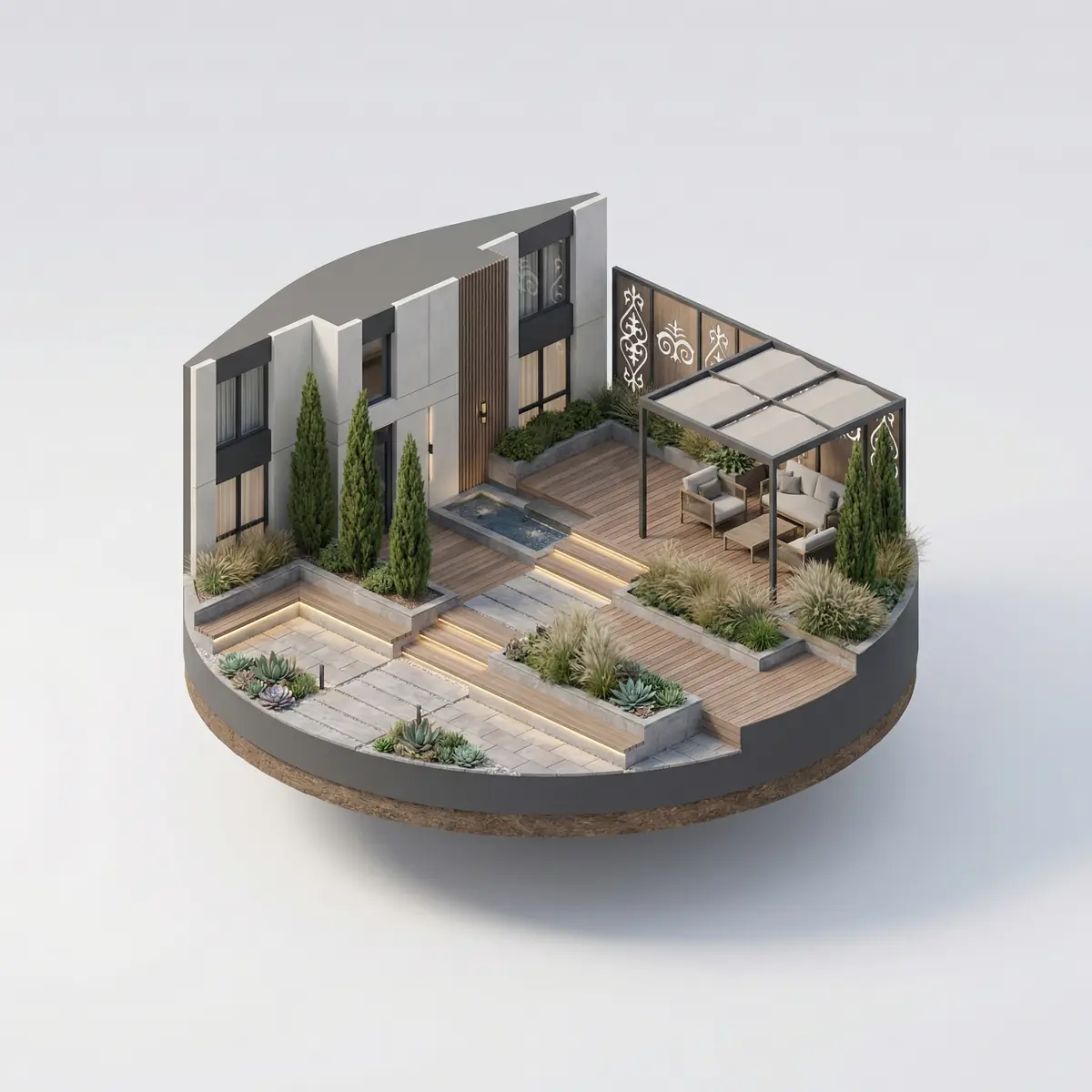 Kvartira uchun landshaft loyihasi Toshkentda