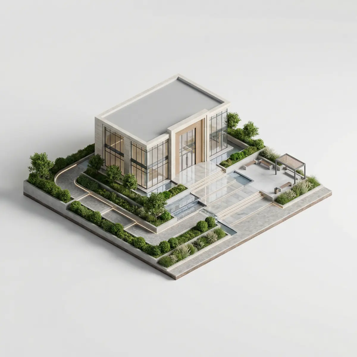 Tijorat binosi uchun uchastkani obodonlashtirish Toshkentda