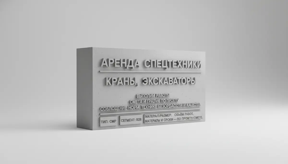 Maxsus texnika ijarasi (kranlar, ekskavatorlar)