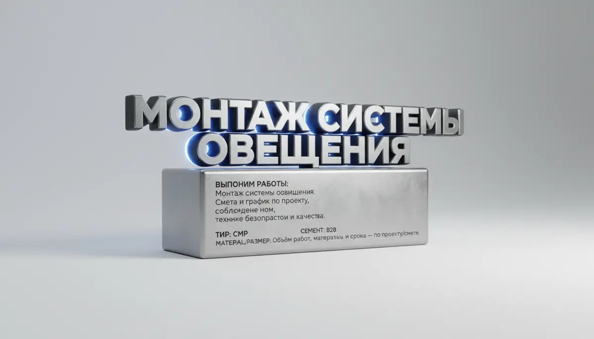 Yoritish tizimini o‘rnatish