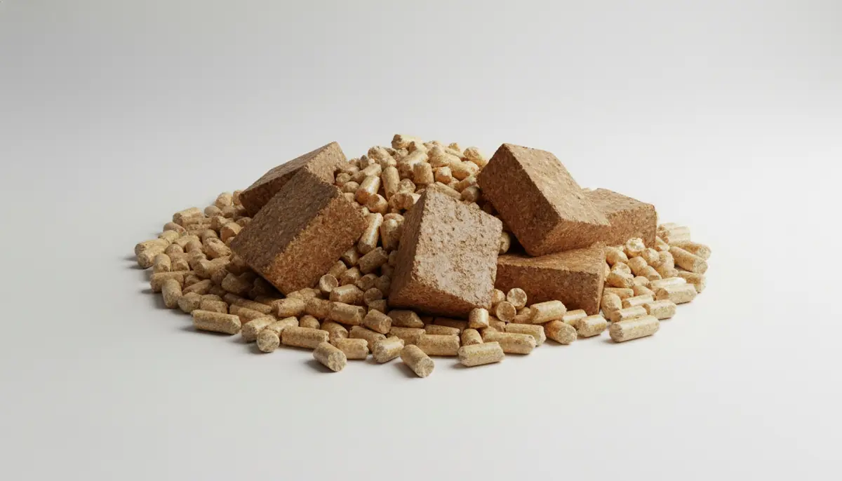 Yogʻoch granulalari va briketlar