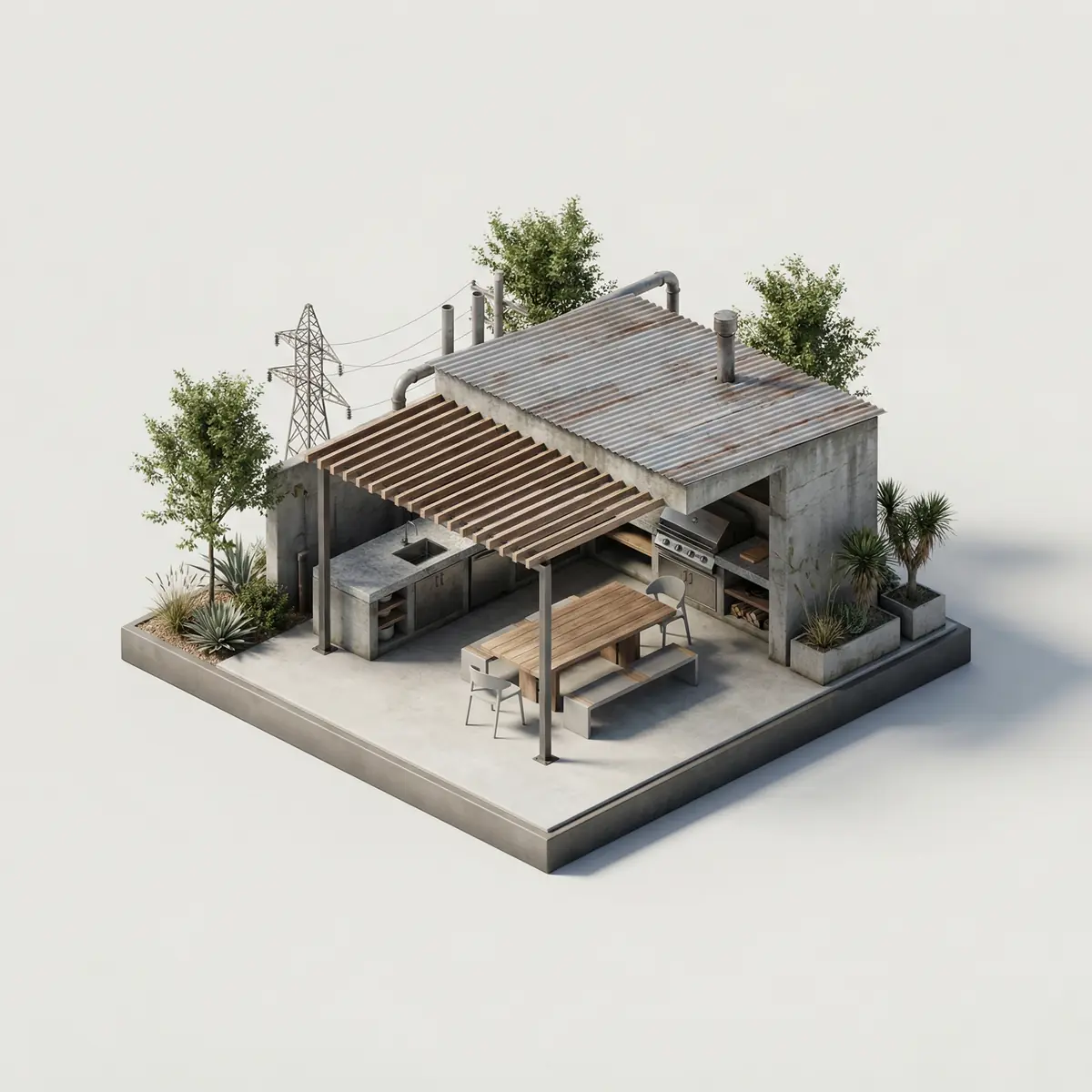 Sanoat obyekti uchun barbekyu zonasi Toshkentda