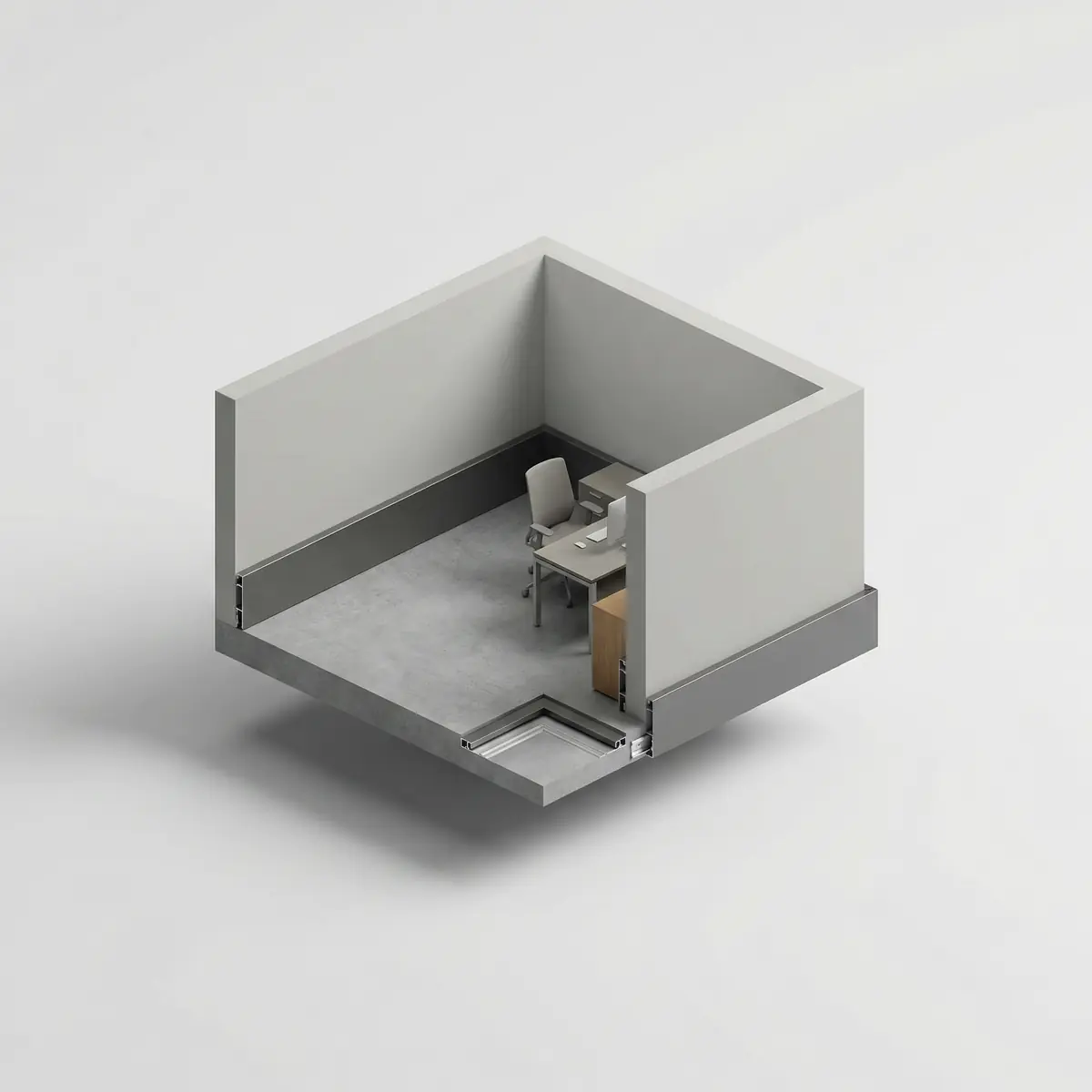 Baseboard installation for office in Tashkent