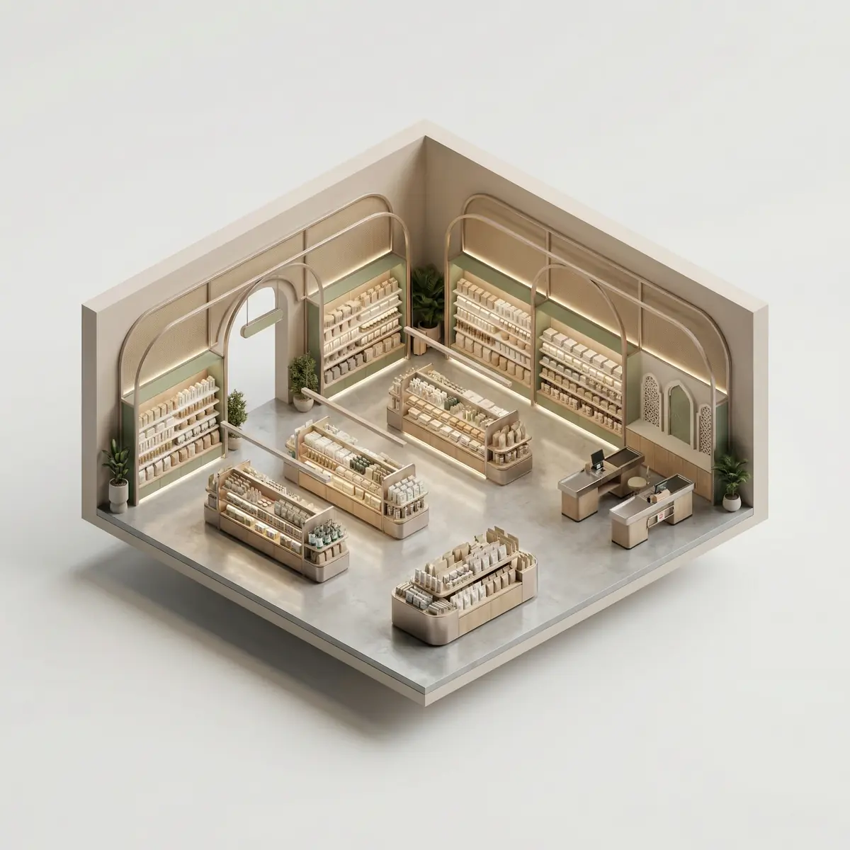 Supermarket uchun interyerni rebrending qilish Toshkentda