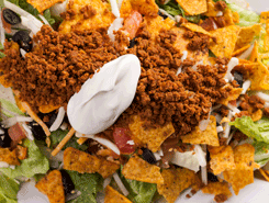 Order DELUXE TACO SALAD food online from Happy Joe's Pizza & Ice Cream - Rock Island store, Rock Island on bringmethat.com