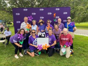 Group of senior adults pose for picture from Broadview for Alzheimer's walk event