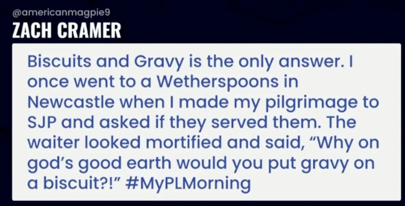 My PL Morning Biscuits Gravy
