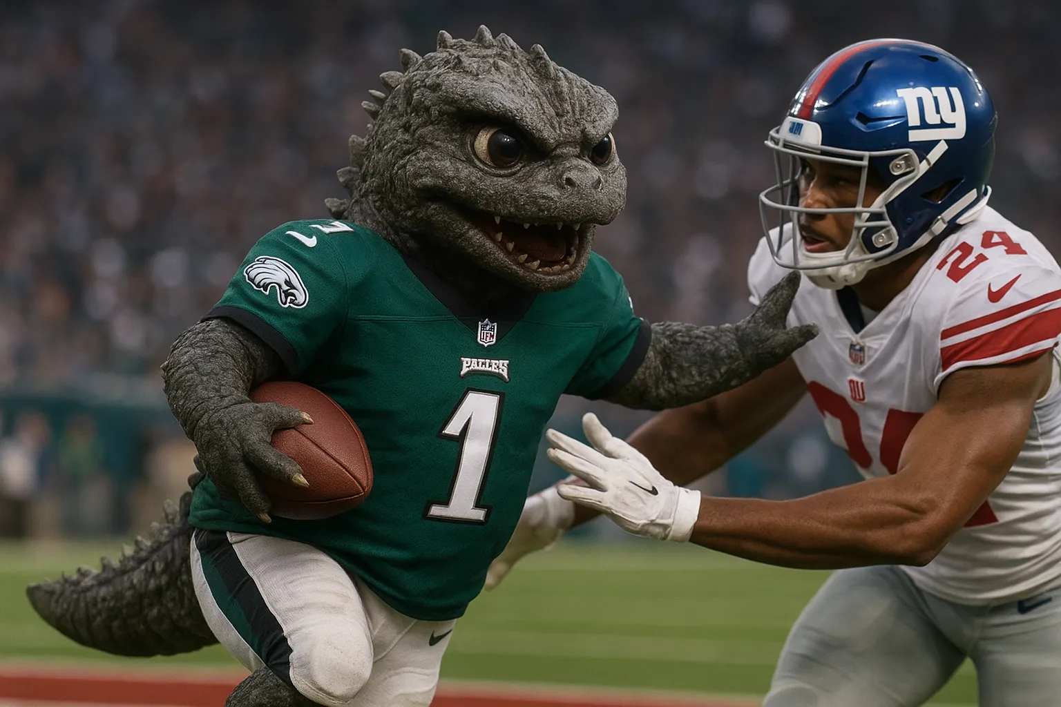 Smolzilla NFL Eagles Stiffarm