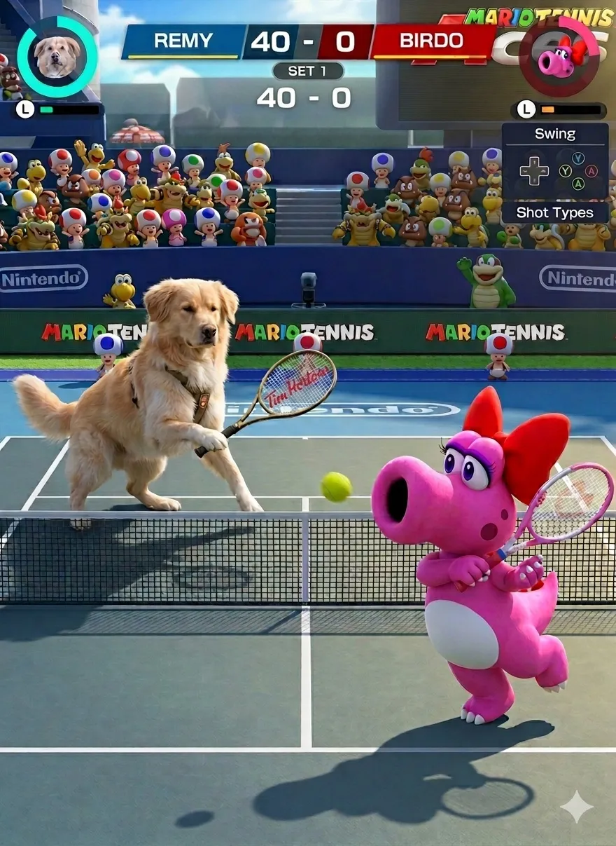 Mario Tennis Remy vs Birdo
