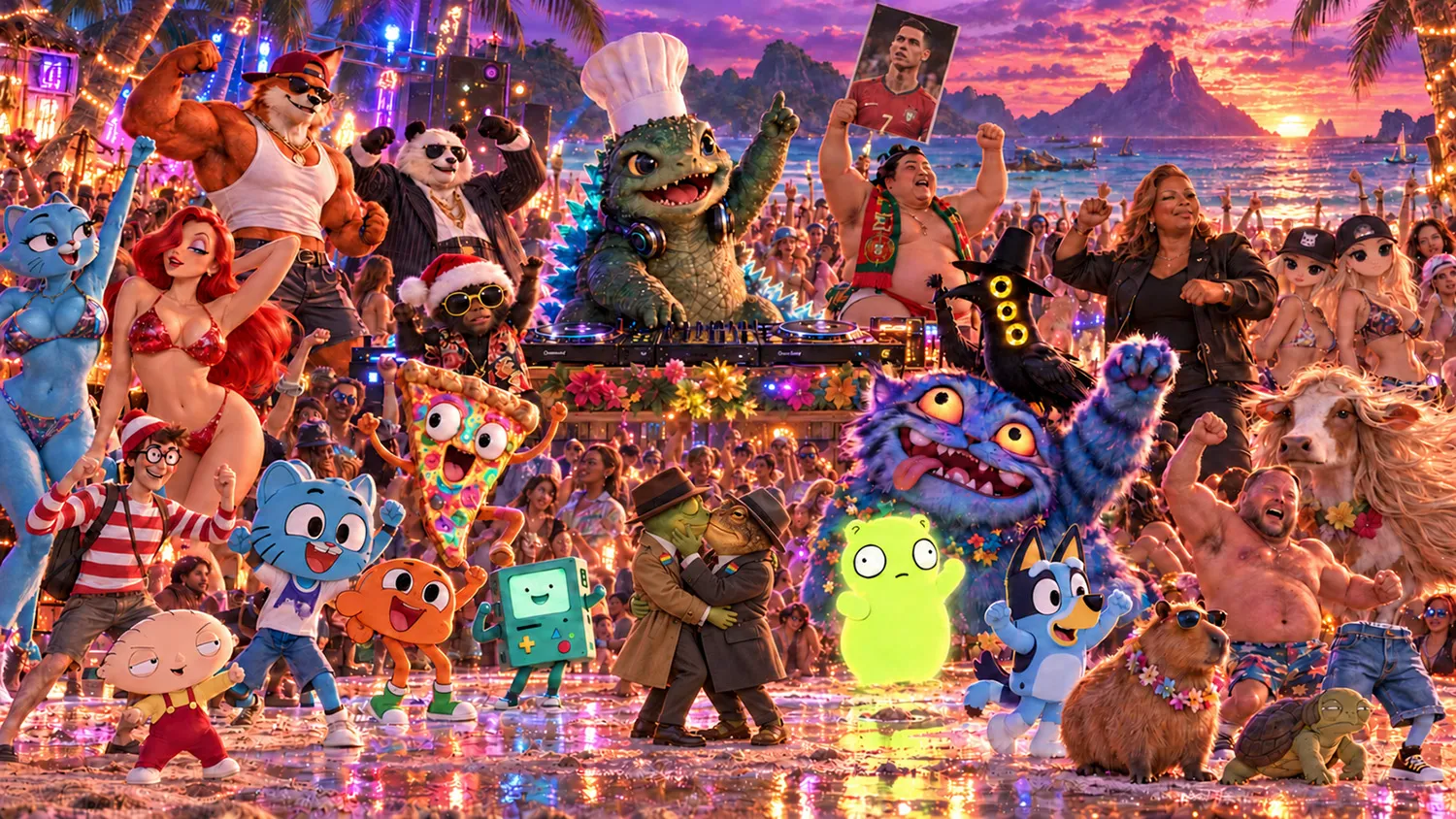 Smolzilla Epic Meme Island Rave Party