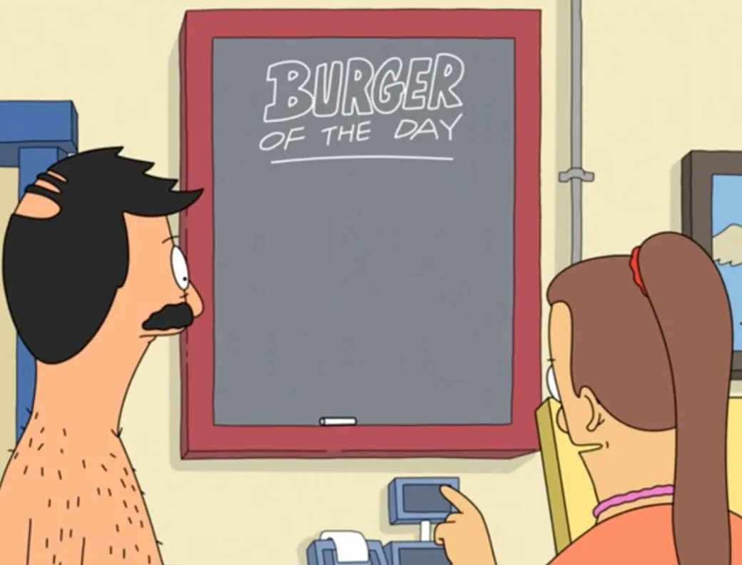 Burger of the Day Chalk is Sleeping