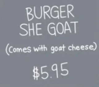 Bobs Special Burger She Goat
