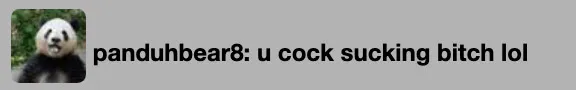 Panda Cock Sucking Bitch
