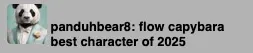 Panduh Flow Capybara Oscars