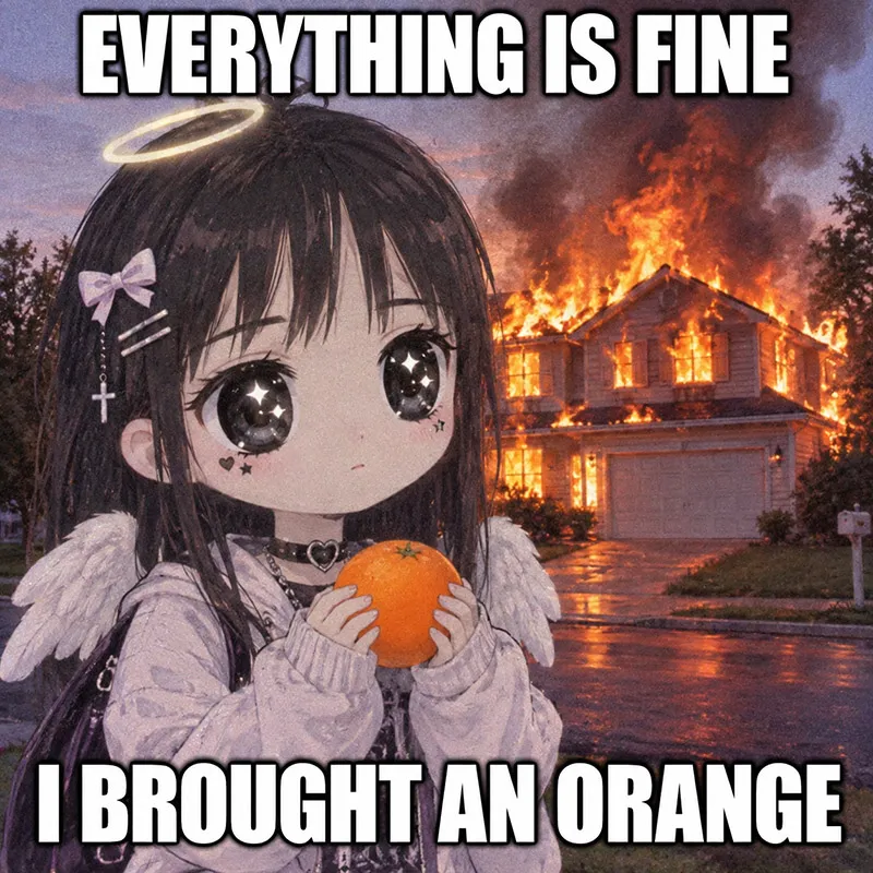 Milady Slop Everything Fine Brought Orange