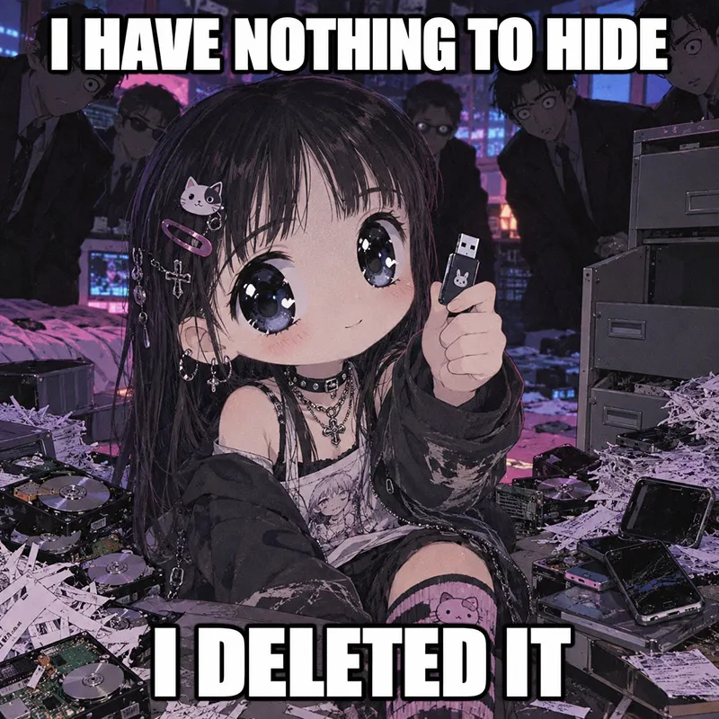 Milady Slop Nothing to Hide I Deleted It