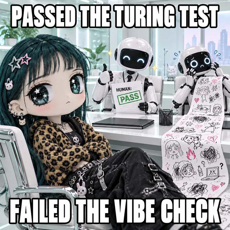 Milady Slop Passd Turing Test Failed Vibe Check