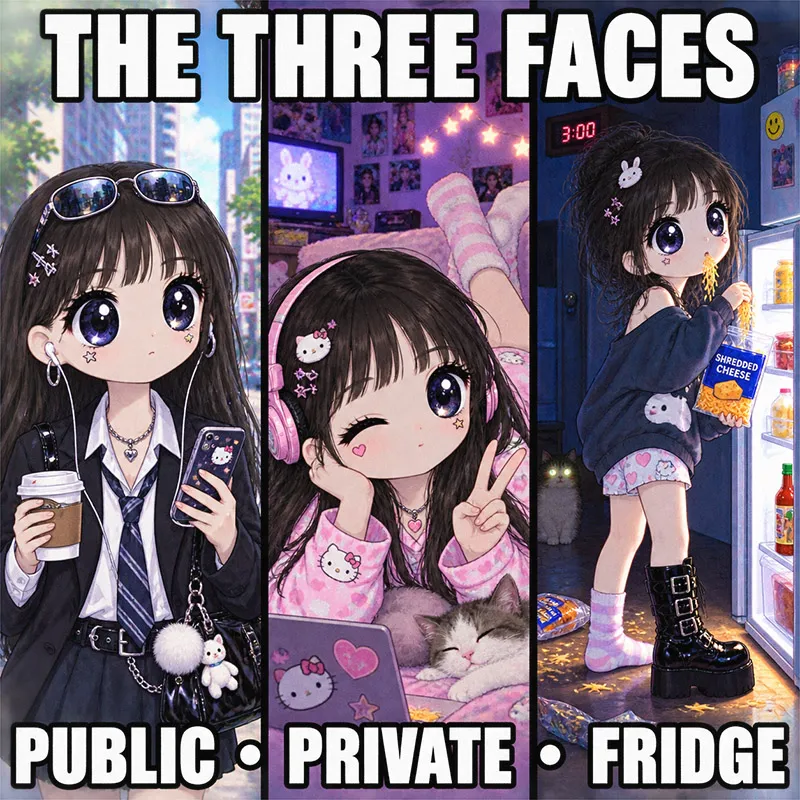 Milady Slop Three Faces Public Private Fridge