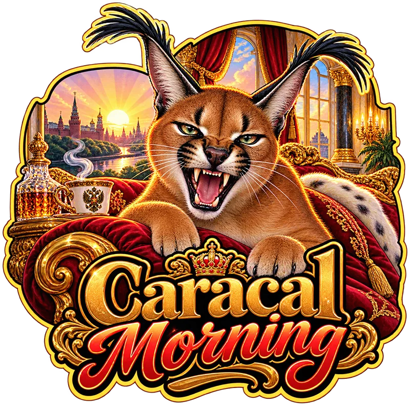 Caracal Morning Sticker