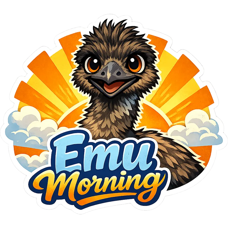 Emu Morning Sticker