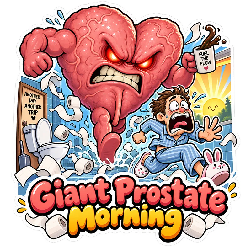 Giant Prostate Morning Sticker