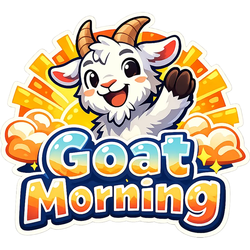 Goat Morning Sticker