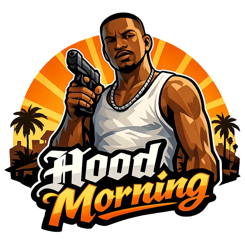 Hood Morning Sticker