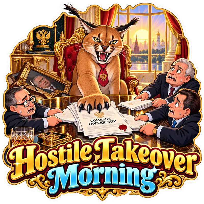 Hostile Takeover Morning Sticker