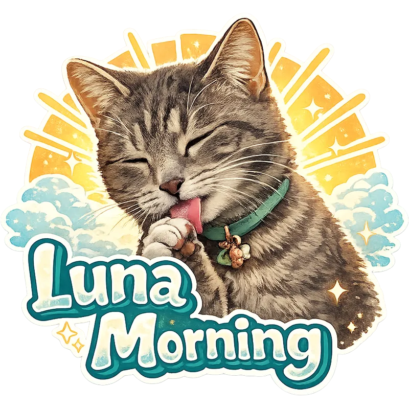 Luna Morning Sticker