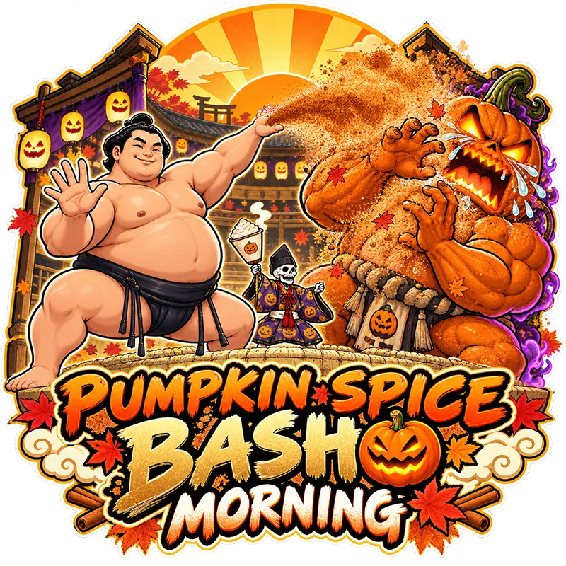 Pumpkin Spice Basho Morning Sticker
