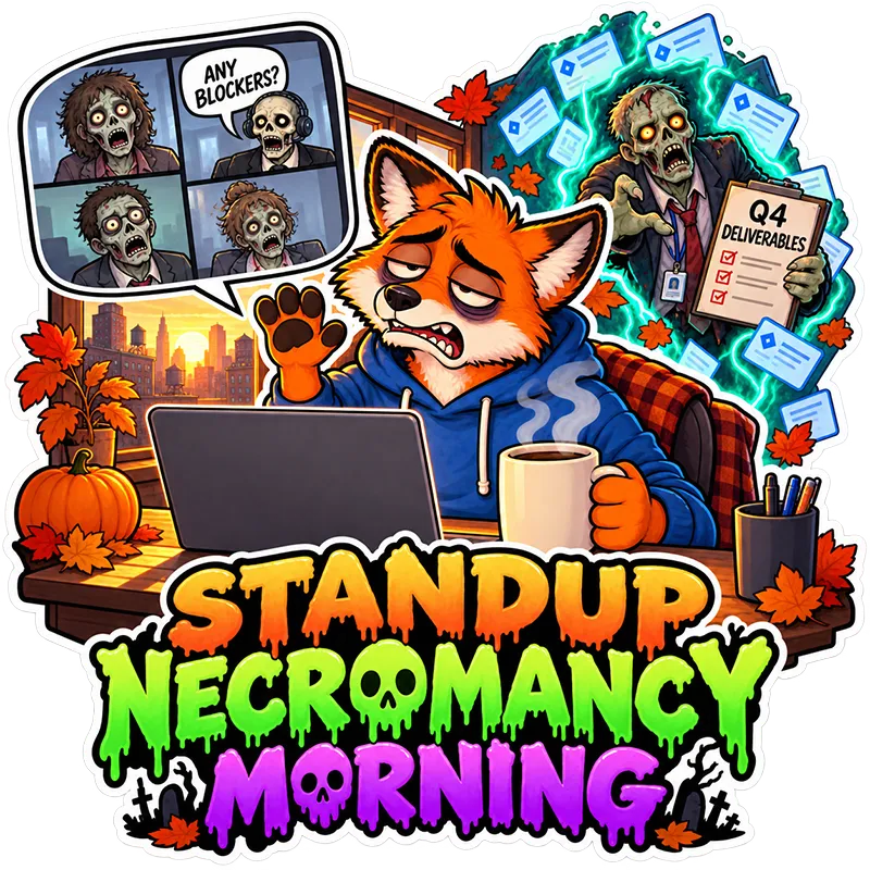 Standup Necromancy Morning Sticker