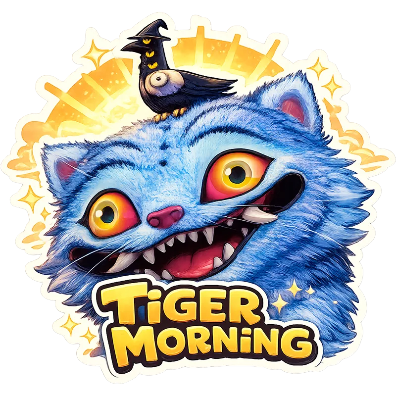 Tiger Morning Sticker