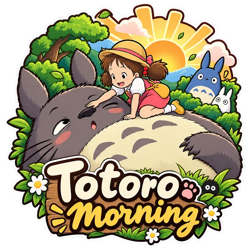 Totoro Morning Sticker
