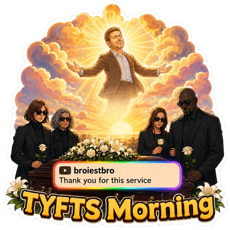 TYFTS Morning Sticker