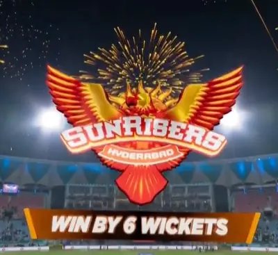 Cricket Sunrisers Win6 Wickets