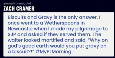 My PL Morning Biscuits Gravy