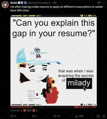 Milady Twitter Timeline