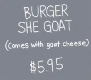Bobs Special Burger She Goat