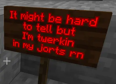 Sign Twerkin in My Jorts Rn