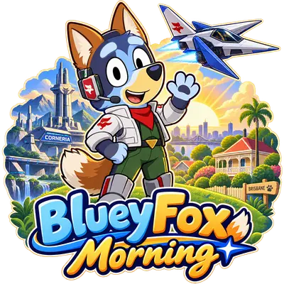 Bluey Fox Morning Sticker