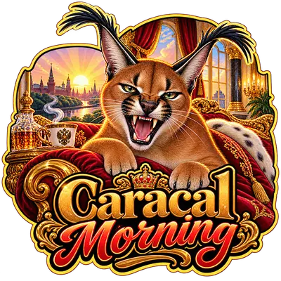 Caracal Morning Sticker