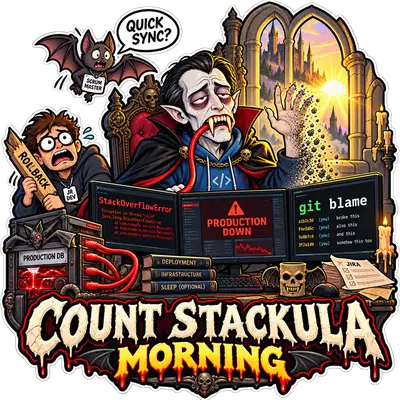 Count Stackula Morning Sticker