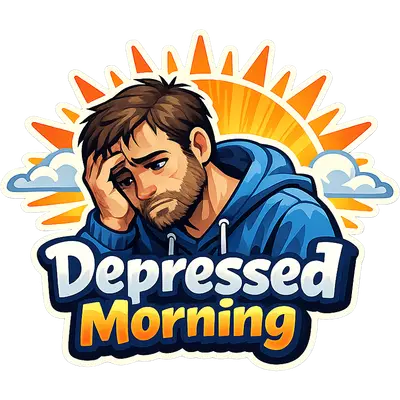 Depressed Morning Sticker