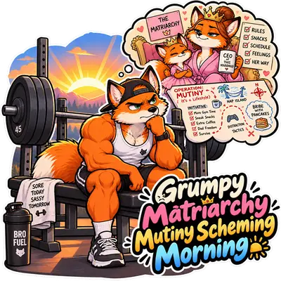 Grumpy Matriarchy Mutiny Morning Sticker