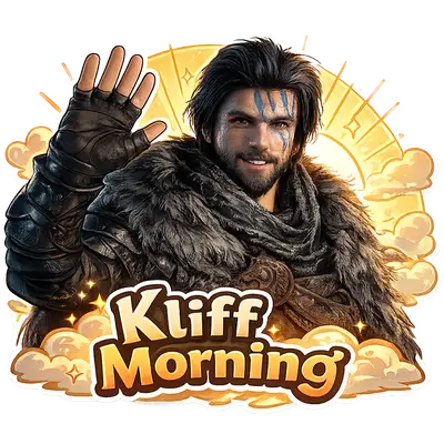 Kliff Morning Sticker Copy