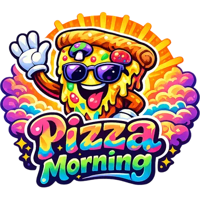 Pizza Morning Sticker