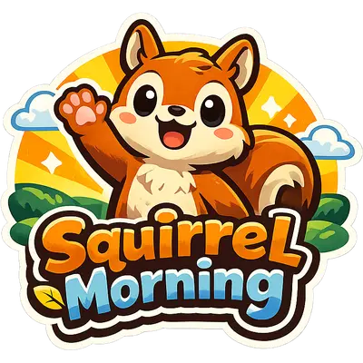 Squirrel Morning Sticker